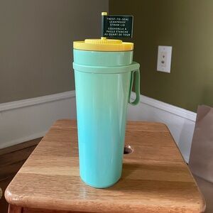 Starbucks Mint Green Tumbler with Yellow Lid